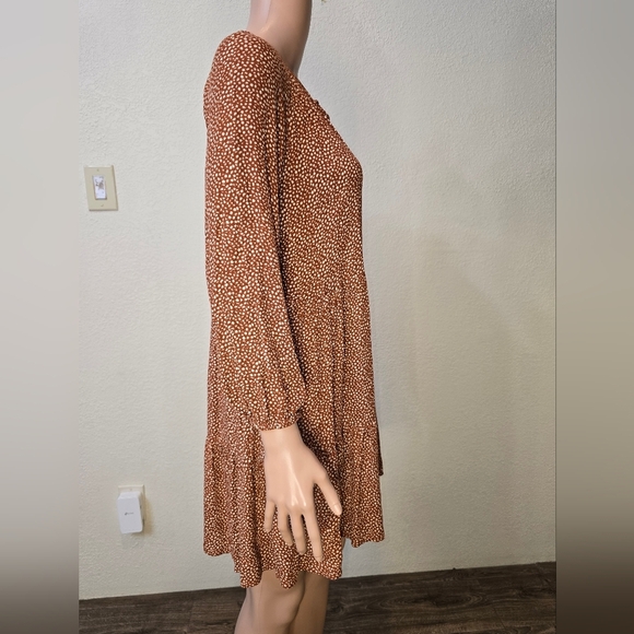 Impressions Women size Sm Baby Doll Dress Cottagecore Flowy Romantic Long Sleeve - Picture 6 of 9